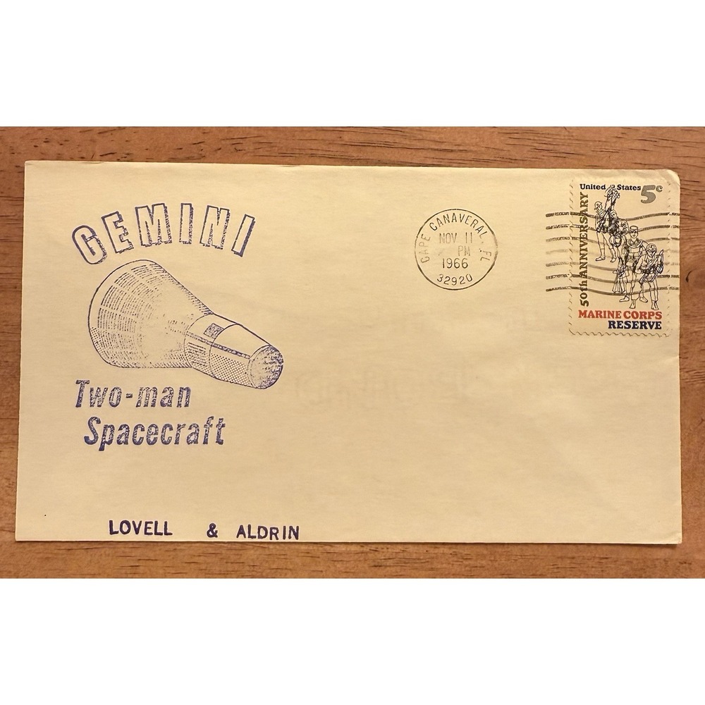GEMINI 12 LOVEEL & ALDRIN NOV 11,1966 CAPE Canaveral‎ SPACE COVER NASA